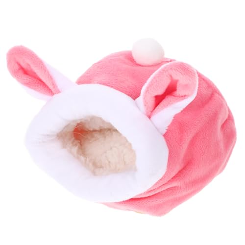 COLLBATH Hamsternest Bett Verstecken Hamster-plüsch-versteck Haustierzelt Tiere Kleines Tierplüschbett Drinnen Meerschweinchen Versteck Zuckergleiter Haustier-schlafbett Rosa Baumwolle von COLLBATH