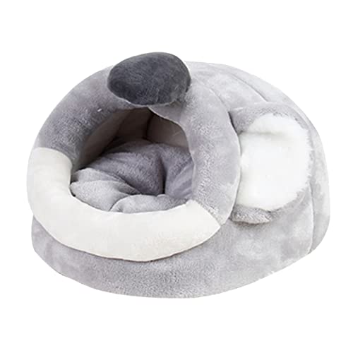 COLLBATH Hamsternest hamsterbett haustierbett Haustierhöhle petbett Chinchilla-Betten Haustiernest Spielzeug Haushöhle für Meerschweinchen Hamster warmes Nest Gefüllt mit PP-Baumwolle Grey von COLLBATH