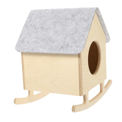 COLLBATH Hamsternest kleine haustierhäute Spielzeuge dekoratives Hamsterversteck Chinchillahaus im Winter Hamsterhütte hamsterhaus Hamster käfig Hamsterzubehör Stock Hamsterstall hölzern von COLLBATH