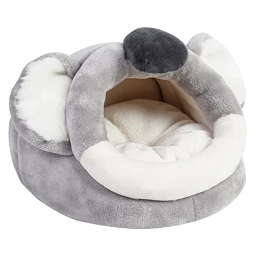 COLLBATH Hamsternest nagerhaus haustierbett Haustierhöhle pet Bed Chinchilla-Zubehör Winterhängematte für Hamster Spielzeug Hamster warmes Nest Haushöhle für Meerschweinchen Flanell Grey von COLLBATH