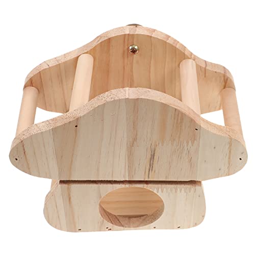 COLLBATH Hasengrasständer nagergras Heu für Nager Kleintier Heuraufe Meerschweinchen Heuraufe Haushaltsbehälter Futternapf für Kaninchen Halter aus Holz Hasenkäfigständer Holzhalter hölzern von COLLBATH