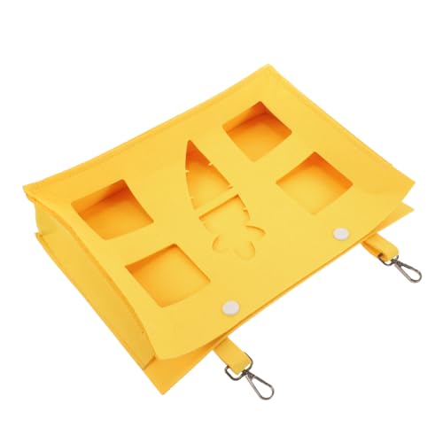 COLLBATH Hasenstrohbeutel Haustierbedarf Tasche Hamsterkäfig Schweine Heu Praktischer Hasen-futterspender Hasenfutter Futterbeutel Für Hamster Spenderbeutel Häschen-Feeder Yellow Gefühlt von COLLBATH