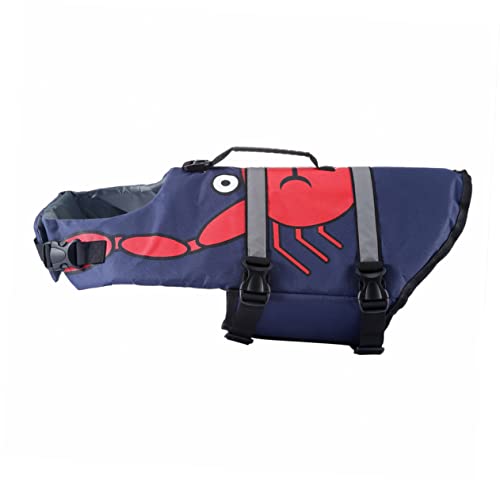 COLLBATH Haustier-Badeanzug Hundebadebekleidung Hundebekleidung Kleine Jacke Einstellbarer Hund Lustiger Hund Haustier Reflektierend Sommerkleidung Für Hunde Hundepullover Navy Polyester von COLLBATH