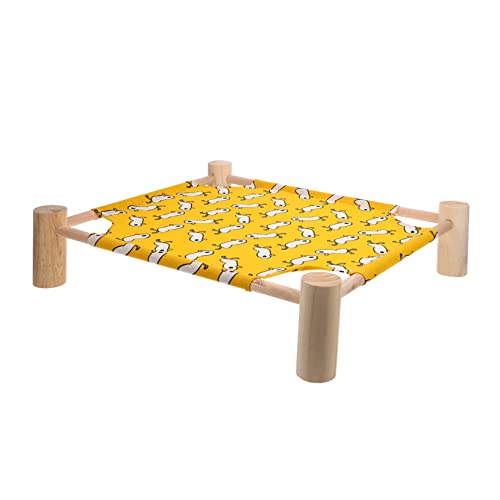 COLLBATH Haustier Feldbett hundebett katzenbett dogbed pet Bed Katze hängematte Bett Haustier-Schlafbett drinnen Hundehütten waschbares Haustierbett Hundeschlafbett Kiefernholz von COLLBATH