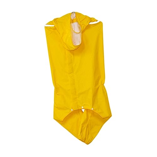 COLLBATH Haustier Hund Regenmantel Welpe Allgemeine Haustierkleidung Regenmantel Für Haustiere Regenbekleidung Für Hunde Hundemäntel Regenjacke Mit Kapuze Für Haustiere Hundeoverall Yellow von COLLBATH