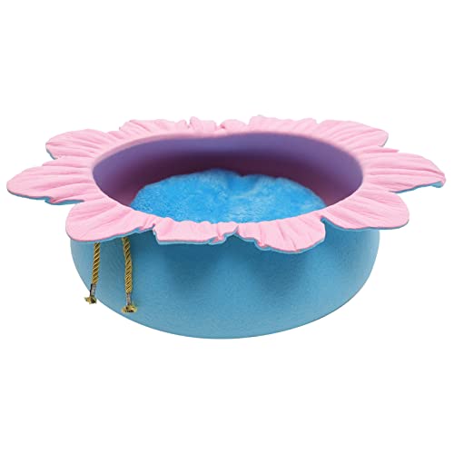 COLLBATH Haustier Katzenstreu Katzenhaus Katze Eigentumswohnung Donut-Katzenbett Katze im Freien Katze schlafkissen katzenhöhle Katzenmatte Hundeunterlage Katzen-Lounge-Matte Filzstoff Blue von COLLBATH