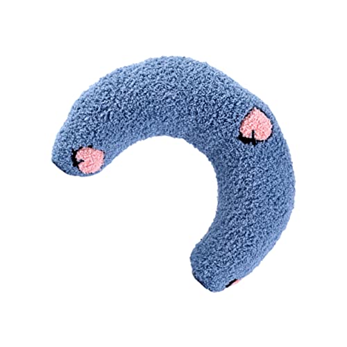 COLLBATH Haustier Kissen Schlafkissen Für Haustiere Donut-Kissen Hundekissen Für Kleine Hunde Kinderspielzeug Schlafkissen Für Katze Bequemes Welpenkissen in U-Form Hundebett Blue Polyester von COLLBATH