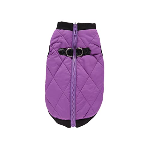 COLLBATH Haustier Mantel warme Hundeweste kleine Hundejacke Hund wintermantel hundewintermantel Hunde Winterjacke Haustier warme Kleidung Party lustige Haustierkleidung Polyester Violett von COLLBATH