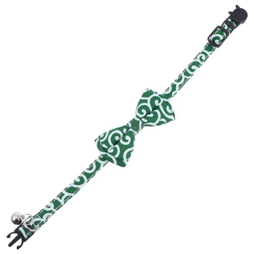 COLLBATH Haustierhalsband Kitten katzenzubehöhr katzenzubehör Sicherheits- handhaben laufenden Feeder Kätzchen Glockenhalsband Sicherheitshalsband für Tuch Green von COLLBATH