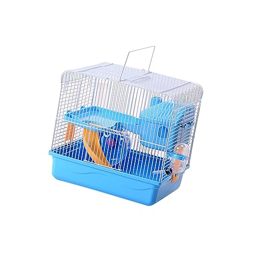 COLLBATH Haustierkäfig Hellblau Hamsterkäfig Hamster+Käfige Hamster käfig Hamster cage scheibtruhe Rad schnapsverteiler wasserzapfsäule Villenkäfig für kleine Haustiere Chinchillakäfig Blue von COLLBATH