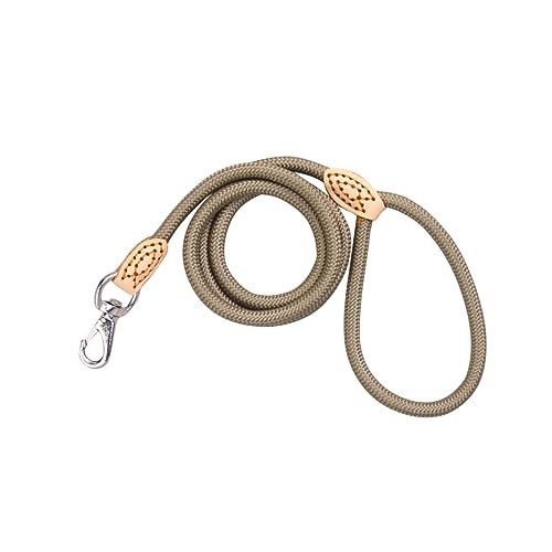 COLLBATH Haustierleine runde Seilleinen Hundeführer Hundeleine Leinen Trainingsleine für Hunde der Hundespaziergang Haustierhund keilriemen Robuste Hundeleine Trainingsleine aus Nylon Beige von COLLBATH