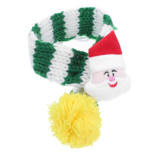 COLLBATH Haustierschal Dekoratives Accessoire Für Haustiere Gestrickter Hundeschal Süßer Hundeschal Weihnachtskatzenkleidung Weihnachtshaustierbedarf Weihnachtshundeschal von COLLBATH