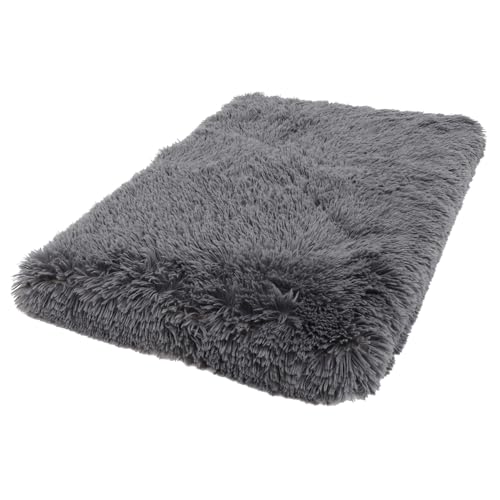 COLLBATH Haustierstreu katzenbett pet Bed katzennapf unterlage Katzen deckchen Plüsch-Katzenunterlage Plüsch Hundematte kleine Hunde Katzen Matte waschbares hundebett Flanell Dark Grey von COLLBATH