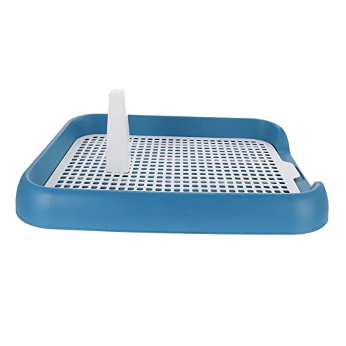 COLLBATH Haustiertoilette Hündchen Hundebad Für Hunde Perros Welpen Töpfchen Hundegrasunterlage Mit Tablett Katzentoilette Hundetrainingstoilette Hunde-PIPI-Pads Hundetopf Tablett Pp Blue von COLLBATH