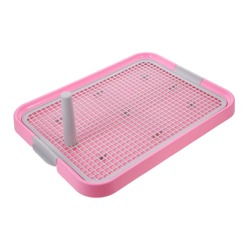 COLLBATH Haustiertoilette Pee-pad-Halter Haustierkäfig Hund Pinkel Tablett Anti-rutsch-hundetoilette Katzen-PIPI-Matte Haustier-innentöpfchen Hunde-PIPI-mesh-pad Heimtierbedarf Plastik Rosa von COLLBATH