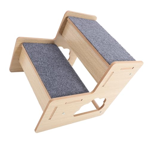 COLLBATH Haustiertreppe Haustier Springt Über Treppen rutschfeste Sicherheitsleiter Für Haustiere Hunderampen Pet Supplies Hundebettstufen Rampenleiter Für Haustierhund Hundetreppe Hölzern von COLLBATH