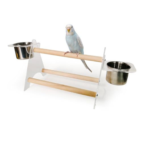 COLLBATH Holz Stativ Für Papageien Einstellbare Kratzstation Mit Edelstahlschüsseln Für Futter Und Wasser Für Wellensittiche Nymphensittiche Und Afrikanische Graue COLLBATH Holz Stativ Für Papageien Einstellbare Kratzstation Mit Edelstahlschüsseln Für Futter Und Wasser Für Wellensittiche Nymphensittiche Und Afrikanische Graue von COLLBATH