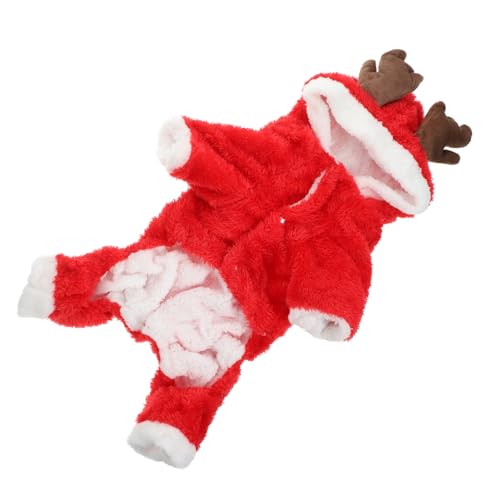 COLLBATH Hunde-Elch-Outfit weihnachtsbekleidung weihnachtsklamotten Weihnachtshund-Hoodie Katzen-Weihnachtsoutfit Bequeme Hundekleidung Verdicktes Kleidungsstück für Haustiere Korallenvlies von COLLBATH