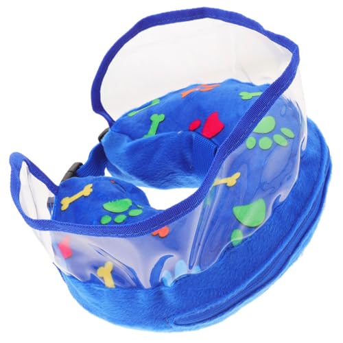 COLLBATH Hundeschutzkreis Hundekegel Aufblasbar Aufblasbares Kegelhalsband Für Hunde Aufblasbarer Kragen Für Hunde Hundekegel Weich Hund Hund Donut PVC Blue von COLLBATH