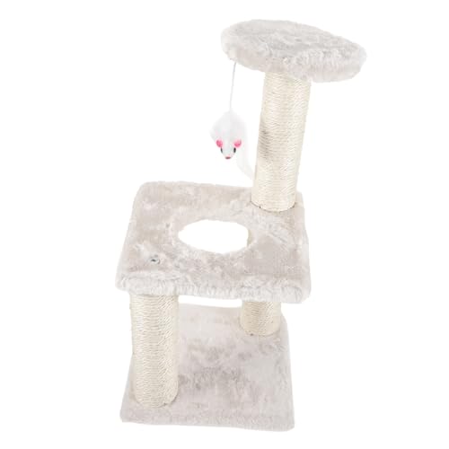 COLLBATH Kätzchenkratzer Kratzbaum Kratzunterlage mit Katzenspielzeug Kätzchen Verschleißfester Kratzstange Katzenkrallenkratzer für Haustiere Katzen Hauskatzen Katzenkratzer Katzentraining von COLLBATH