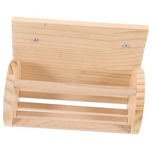 COLLBATH Kaninchen Heu Futterstation Aus Holz Ausgehöhlter Futterbehälter Für Kleintiere Ideal Für Rattenfutter Und Als Heuraufe Im Freigehege Für Kaninchen von COLLBATH