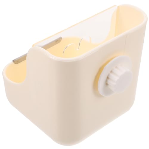 COLLBATH Kaninchengrasbecken Katzenfutterautomat Küken Wurf Rattenfutter Hasenkauspielzeug Futterspender Für Katzen Meerschweinchenkäfig Katzenfutterspender Automatisch Coop Beige Plastik von COLLBATH