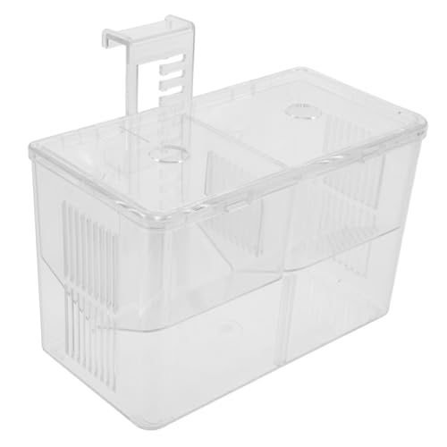 COLLBATH Kasten Inkubationsbox Garnelen Inkubator Garnelen Zuchtbecken Inkubator Zum Laichen Von Fischen Zuchtteiler Für Aquarien Aquarienfische Zuchtboxenteiler Guppy-fischbrutstätte Acryl von COLLBATH