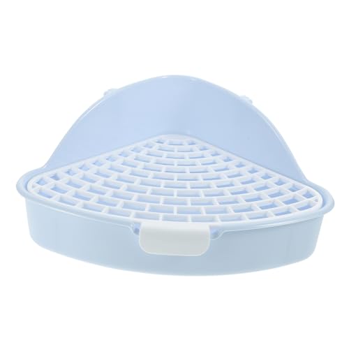 COLLBATH Kasten Kaninchentoilette Schweinchen Schließfach Futterspender Sitz Kleintierstreu Heu kaninchenklo Hasen klo Trainingsecke für Haustiere Hasen-Töpfchen Heimtierbedarf Plastik Blue von COLLBATH