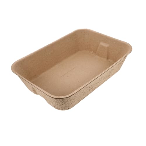 COLLBATH Kasten Katzentoilette klumpende Katzenstreu Haustier Filter Verklumpung Tofu-Katzenstreu Streuschaufel großes katzenklo Kleintier Toilette Kaninchenstreu Tablett Papier Light Brown von COLLBATH