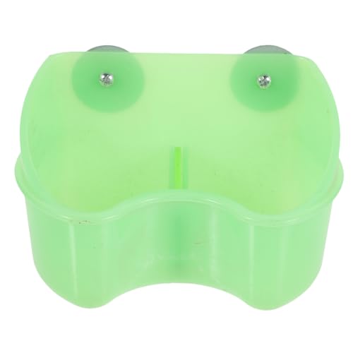 COLLBATH Kasten Vogelfutterbox Netz Lebensmittelbehälter Wellensittichkäfig vogelfutterspender vogelfutterhäuschen Schüssel für Papageienkäfig Kleiner Vogelfutterhalter Plastik Light Green von COLLBATH