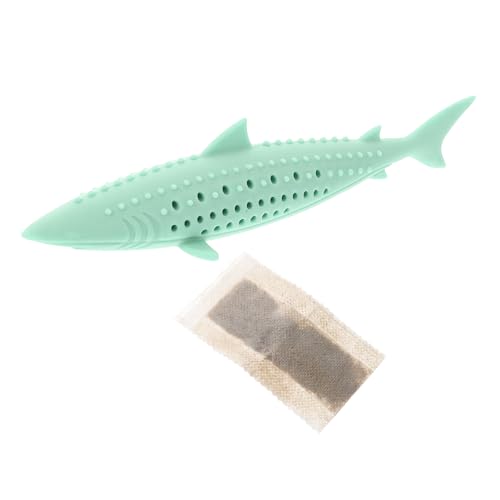 COLLBATH Katzenminze Fisch Sachen Für Katzen Zahnspielzeug Für Kätzchen Katze Katzenminze Zahnbürste Spielzeug Kätzchen Zähneknirschen Spielzeug Kätzchen Spielzeug Green Kieselgel von COLLBATH