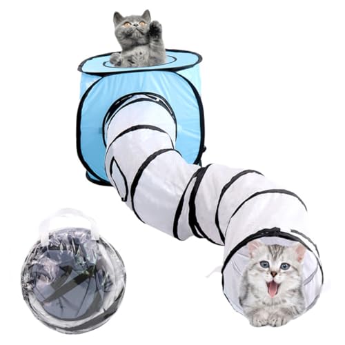 COLLBATH Katzenröhrenspielzeug Katzenabenteuertunnel Die Katze Haustierröhrenspielzeug Katzentunnel Katzenkriechtunnel Katzenerkundungsspielzeug Katzenverstecktunnel von COLLBATH