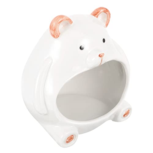 COLLBATH Keramisches Hamsterversteck Dekoratives Hamsterhaus Für Kleine Haustiere Kühlendes Sommernest Für Zwerghamster Und Rennmäuse Cartoon Design Ideal Als Schlafplatz Und von COLLBATH