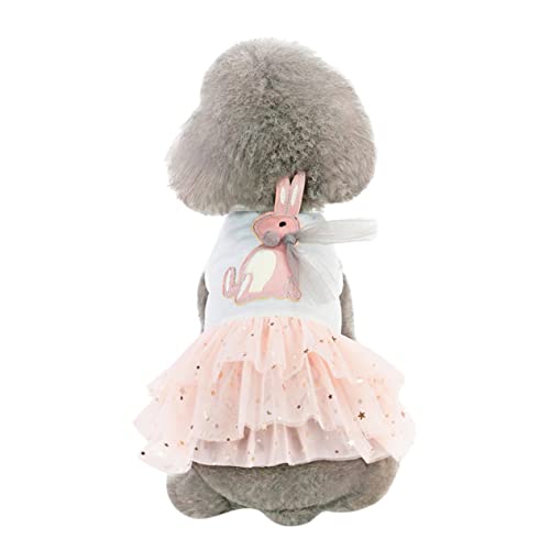 COLLBATH Kleid Für Hund Welpenkleidung Für Mädchen Mit Kleinen Hunden Hundebekleidung Süße Hundekleidung Kleine Hundekleidung Weiblich Sommerkleidung Für Haustiere Welpen-Outfits Rosa von COLLBATH