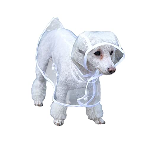 COLLBATH Kleiner Hunderegenmantel Welpe Regenmantel Für Hunde Durchsichtiger Regenponcho Regenmantel Für Haustiere Hundebett Kleiner Hund Regenmantel Transparenter Regenmantel Weiß von COLLBATH