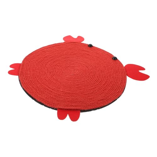 COLLBATH Kratzbaum Für Katzen Kätzchen Katze Katzenminze Spielzeug Tierisches Spielzeug Katze Spielmatte Schleifspielzeug Für Katzen Aus Sisal Katzenstreu Teppich Katzenklauen Eva Rot von COLLBATH