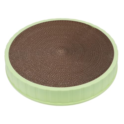 COLLBATH Kratzbaum Für Katzen Katzenspielzeug Aus Pappe Rundes Kratzbett Für Katzen Eckkratzer Für Katzen Kratzunterlage Kratzpads Für Katzen Katze Kratzt Pappe Kratzbrett Light Green Abs von COLLBATH