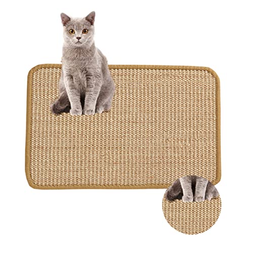 COLLBATH 40x60cm Katzen-sisal-kratzbrett Trimmbarer Katzenkratzbaum Heimtierbedarf Katzenschlafmatte Sicher für Möbel von COLLBATH