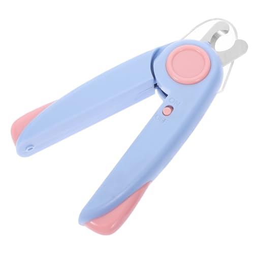 COLLBATH Nagelschere für Haustiere Hundeschermaschinen Klaue Wickeln Bausatz Hund Nagel Haustier nageltrimmer Haustier Nagelschere Katzenbedarf LED Nagelknipser für Haustiere Abs Sky-Blue von COLLBATH