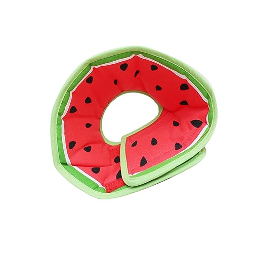 COLLBATH Haustier Anti-Kratz-Halsband Obst Design Hund Hals Kreis Welpen Tool Größe Wassermelone von COLLBATH