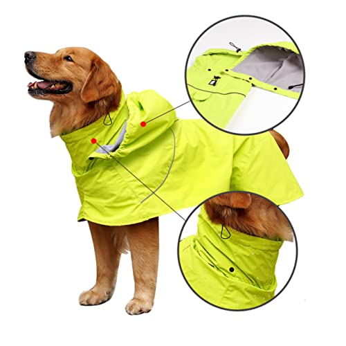 COLLBATH Nylon-hunderegen Wasserdichter Regenmantel Für Hunde Haustier wasserdichte Kleidung Hund Regen Slicker Regenmäntel Für Hunde Großer Hund Regenmantel Regenjacken Für Hunde Poncho von COLLBATH