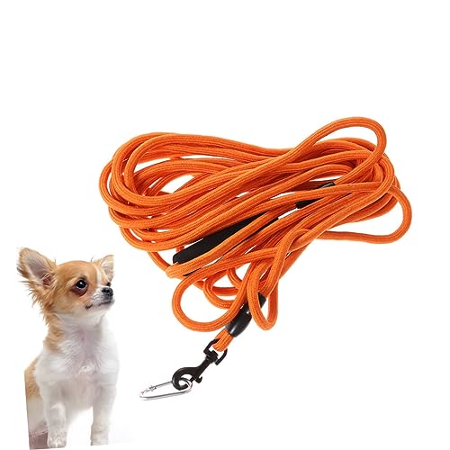 COLLBATH Praktische Zugleine Für Hunde Lange Trainingsleine Orange 10mm Ideal Für Mittelgroße Hunde Robuste Und Strapazierfähige Hundeleine Für Outdoor Aktivitäten Und von COLLBATH