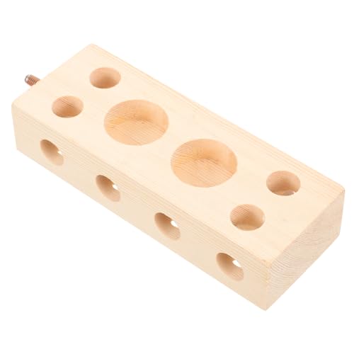 COLLBATH Papagei Kauspielzeug Spielzeug Vogel Holzblock Papagei Zähne Knirschen Spielzeug Beißspielzeug Aus Holz Für Papageien Vogelspielzeug Vogel Interaktives Spielzeug Hölzern von COLLBATH