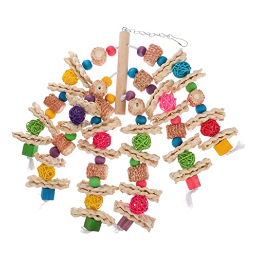 COLLBATH Papagei Kauspielzeug Vogel-Molar-Spielzeug lustiges Sittichspielzeug holzspielzeug holzspielsachen Nymphensittich-Spielzeug für den Haushalt Käfig Nymphensittich Spielzeug hölzern von COLLBATH