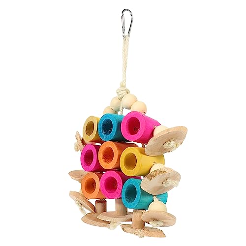 COLLBATH Papageiennagespieße Papageienschaukel Papageienkäfig Zubehör Für Vogelkäfige Vogel Papageien Vogel- Hölzern Colorful von COLLBATH