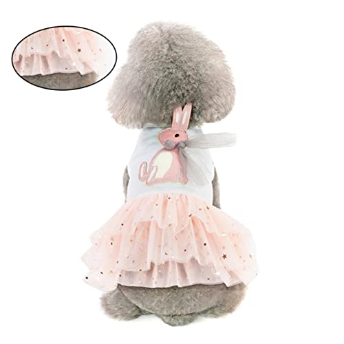 COLLBATH Party-Hundetuch Partykleidung für Haustiere Spitzenkleid für Welpen Ostern Hundekleid hundemantel Hunde Verkleidet Welpenkleid süße Hunde-Outfits Kleid für Hund Haustierrock Weiß von COLLBATH