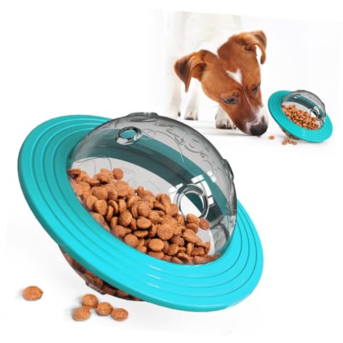 COLLBATH Pet Bite Toy Multifunktions-Rolling-Leakage-Spielzeug Kreativer Hundefutter-Spender Funny Food Leaking Device Feed Training Toy (Sky Blue) von COLLBATH