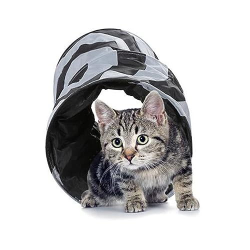 COLLBATH Pet-Tube-Spielzeug interaktives Spielzeug Kitten Spielzeug Katzenröhrentunnel Faltbarer Katzentunnel Cat-Röhren und Tunnel Katzenspielzeug Tunnelspielzeug für Katzen Black von COLLBATH