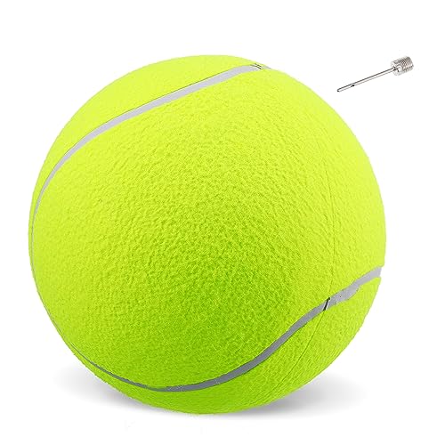 COLLBATH Riesen Tennisball 24cm Für Haustiere Aufblasbarer Tennisball Für Hunde Und Katzen Outdoor Für Aktive Spiele Im Garten Oder Am Strand von COLLBATH