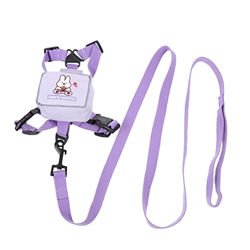 COLLBATH Rucksack für Haustiere Rucksack mit Katzenleine im Freien Katzengeschirr pet Backpack hundegurt Welpengeschirr wanderrucksäcke Haustier Geschirr Welpen Rucksack Polyester Violett von COLLBATH